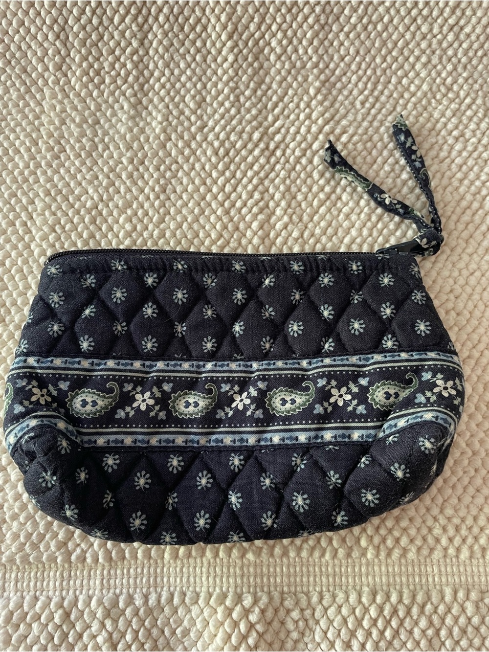 Vintage Vera Bradley Small Pouch in Seaport Navy (retired)